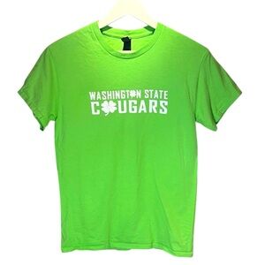 Gildan Washington State Cougars St Patricks Day Green Clover T Shirt Size Small